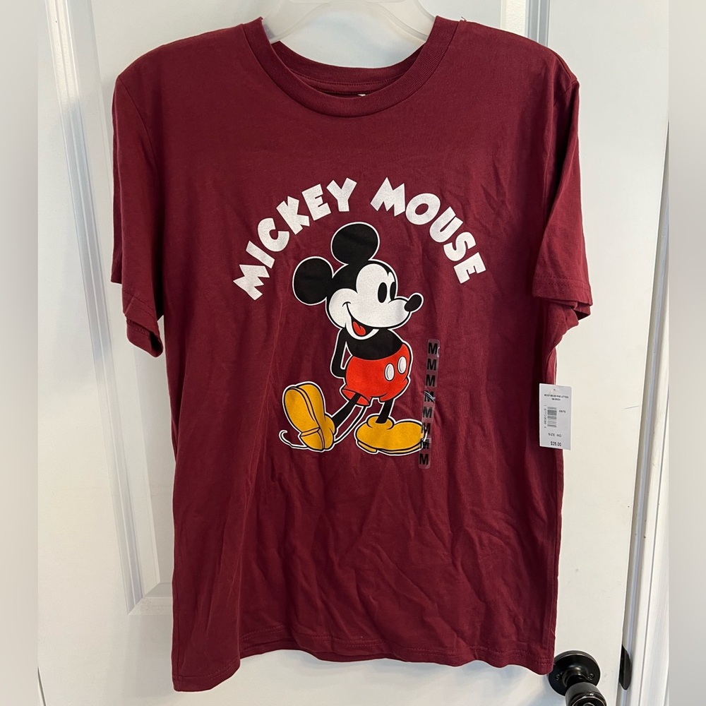 NWT Disney Mickey Mouse Maroon T-Shirt